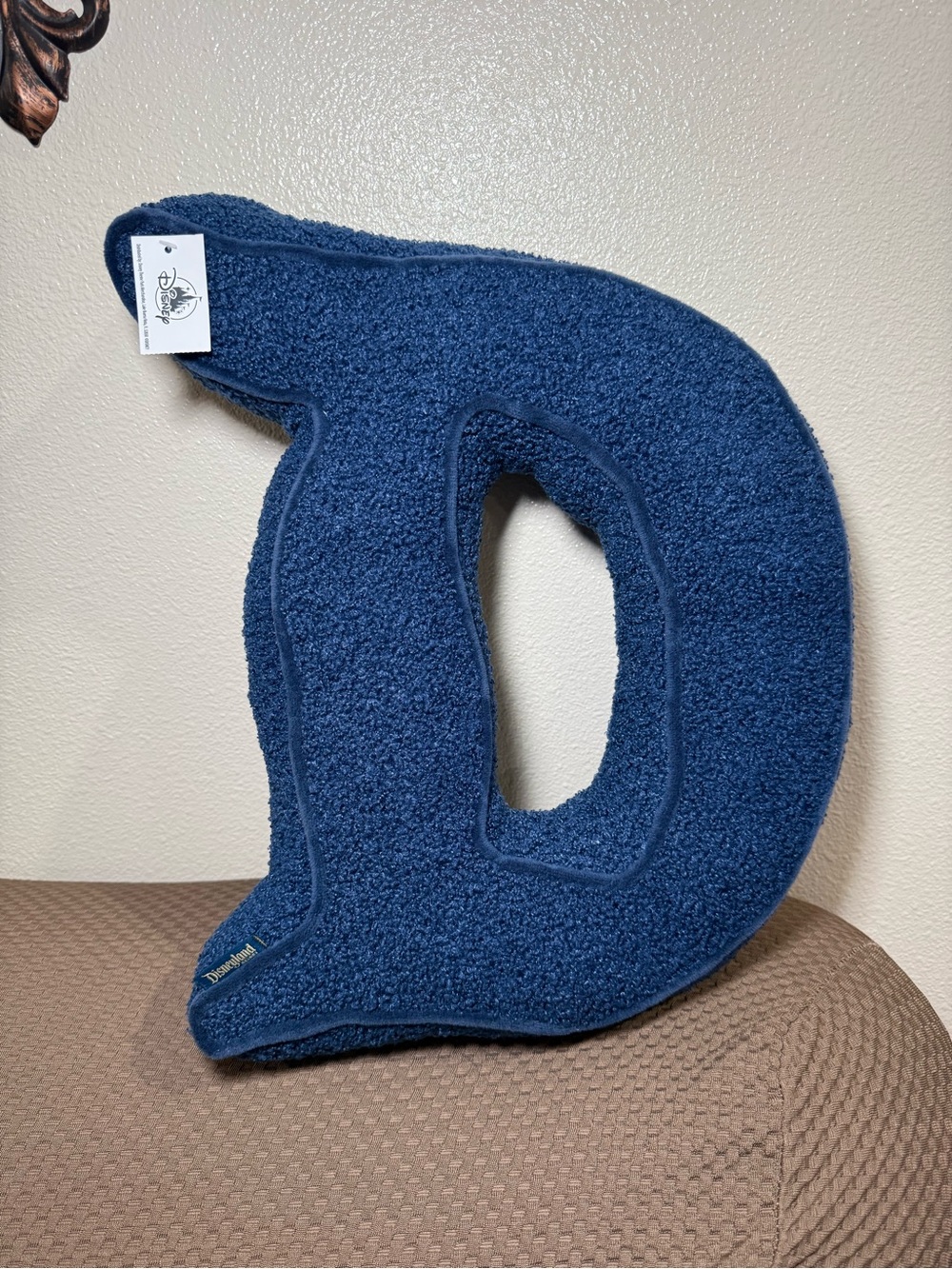 Disneyland D Pillow 70th Disney Parks Blue Navy Decorative NEW 16" x 11"